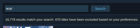 recherche 'war' dans steam